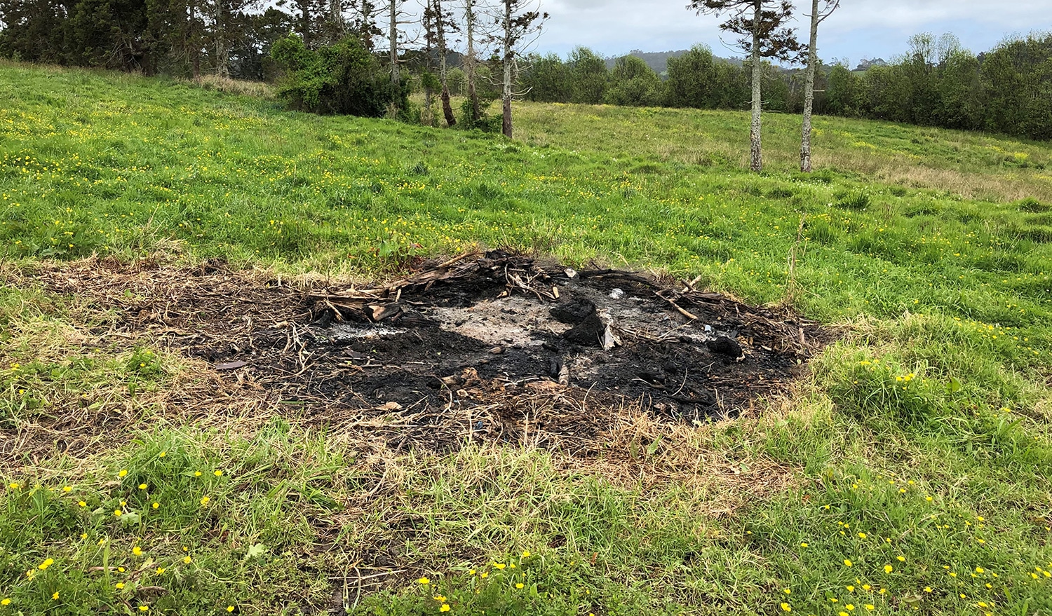 Trigg Road land contamination project fire pit close up - Countryside Living Subdivision