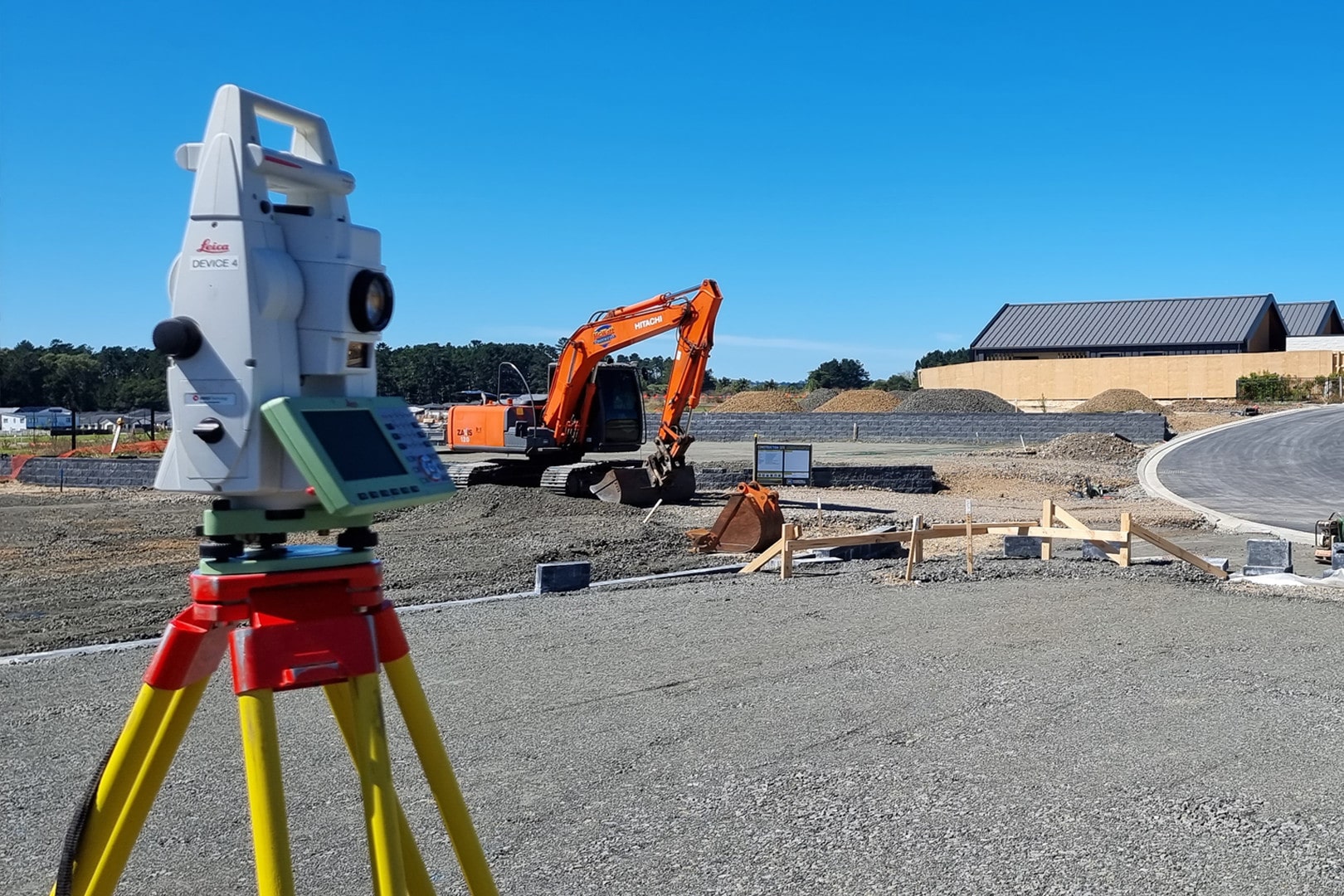 Survey team on site at Huapai Country Club - Surveying