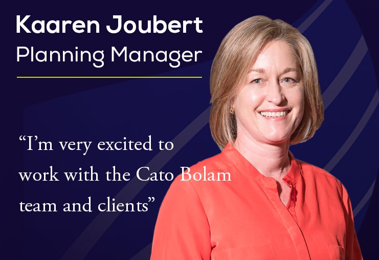 Kaaren Joubert Planning Manager Cato Bolam Single x - Cato Bolam’s new Planning Manager - Kaaren Joubert